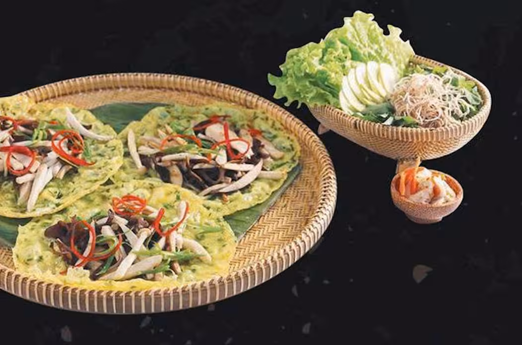 Vietnamese Pancake with Mushroom
